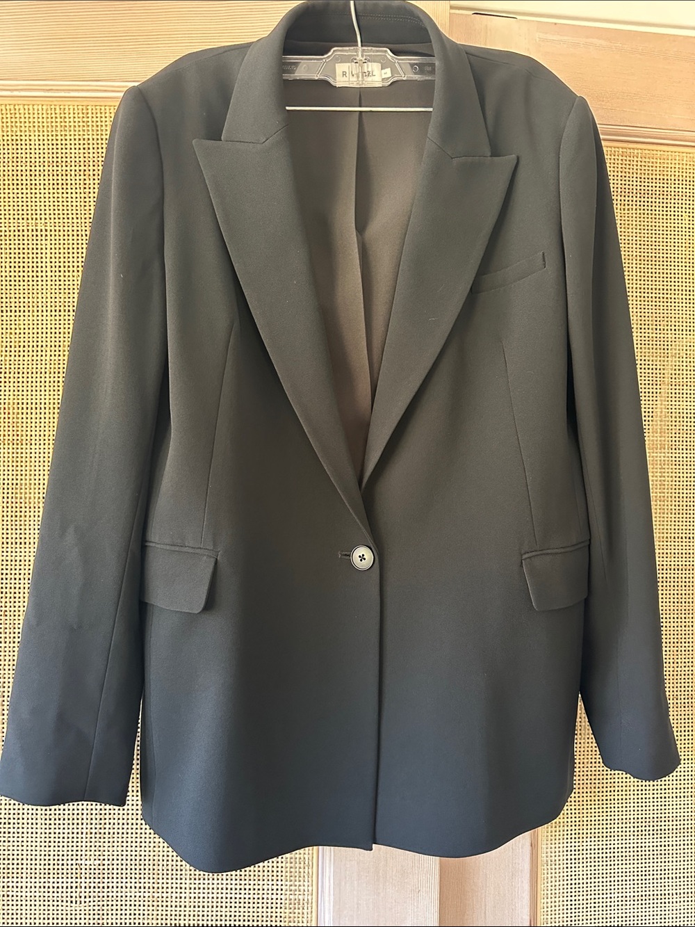The Reset Black Single-Button Notch Lapel Blazer